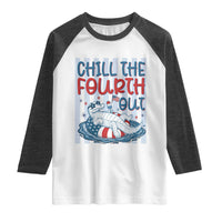 Chill The Fourth Out Raglan Shirt Funny Alligator 4th Of July