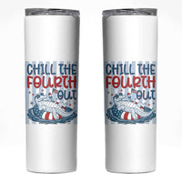 Chill The Fourth Out Skinny Tumbler Funny Alligator 4th Of July