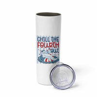 Chill The Fourth Out Skinny Tumbler Funny Alligator 4th Of July