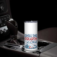 Chill The Fourth Out Skinny Tumbler Funny Alligator 4th Of July