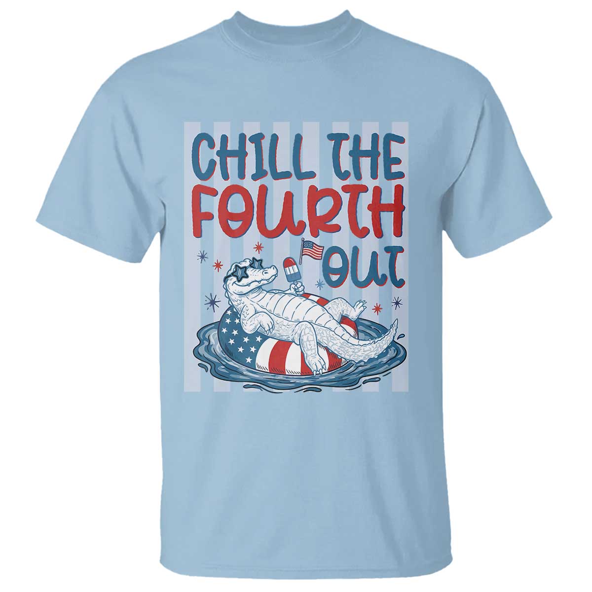 Chill The Fourth Out T Shirt Funny Alligator 4th Of July