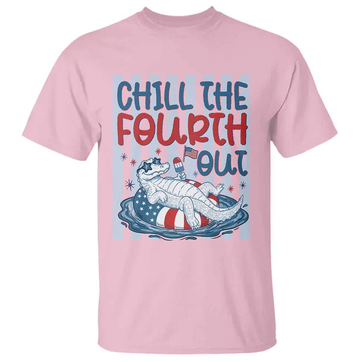 Chill The Fourth Out T Shirt Funny Alligator 4th Of July