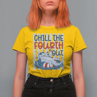 Chill The Fourth Out T Shirt For Women Funny Alligator 4th Of July