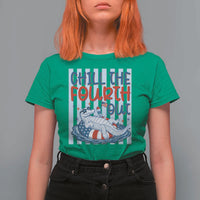 Chill The Fourth Out T Shirt For Women Funny Alligator 4th Of July