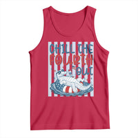 Chill The Fourth Out Tank Top Funny Alligator 4th Of July