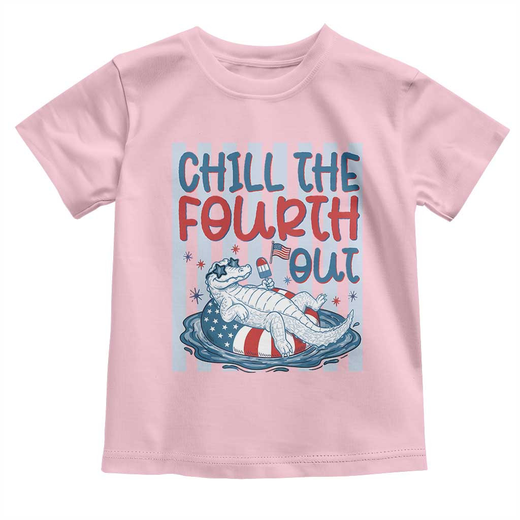 Chill The Fourth Out Toddler T Shirt Funny Alligator 4th Of July
