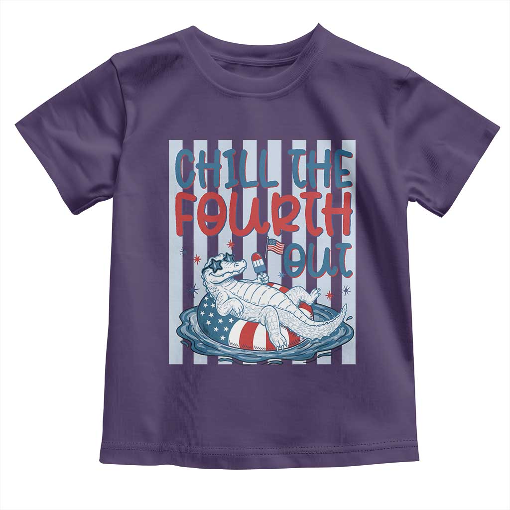 Chill The Fourth Out Toddler T Shirt Funny Alligator 4th Of July