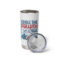 Chill The Fourth Out Tumbler Cup Funny Alligator 4th Of July