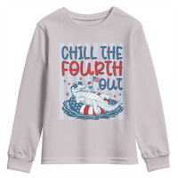 Chill The Fourth Out Youth Sweatshirt Funny Alligator 4th Of July
