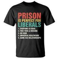 Prison Is Perfect For Liberals T Shirt Funny Anti Liberal Quote