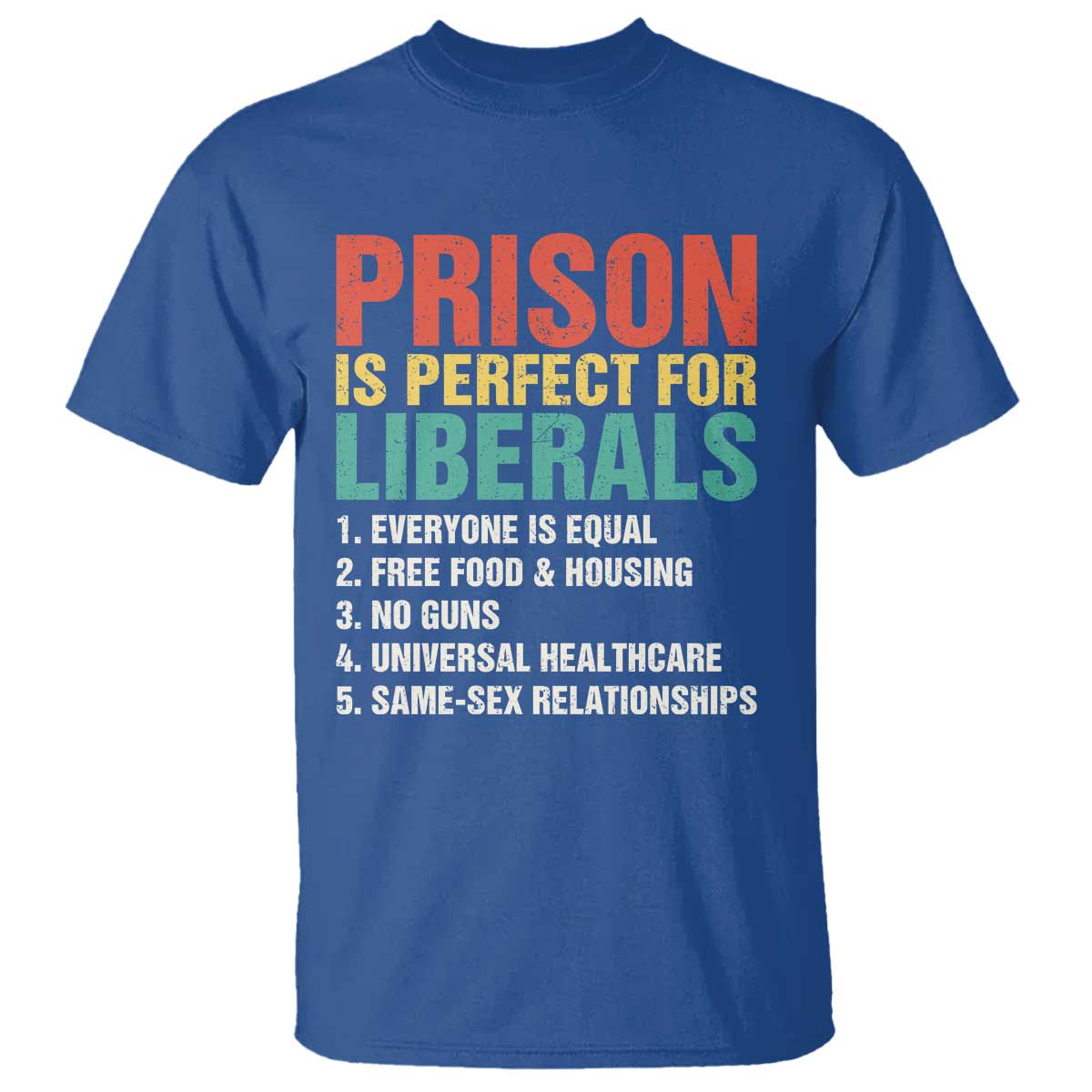 Prison Is Perfect For Liberals T Shirt Funny Anti Liberal Quote
