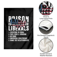 Prison Is Perfect For Liberals Garden Flag Anti Liberal Quote