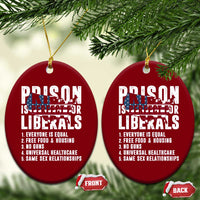 Prison Is Perfect For Liberals Ceramic Ornament Anti Liberal Quote