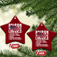 Prison Is Perfect For Liberals Ceramic Ornament Anti Liberal Quote