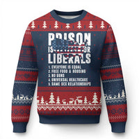 Prison Is Perfect For Liberals Ugly Christmas Sweater Anti Liberal Quote