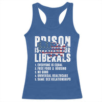 Prison Is Perfect For Liberals Racerback Tank Top Anti Liberal Quote