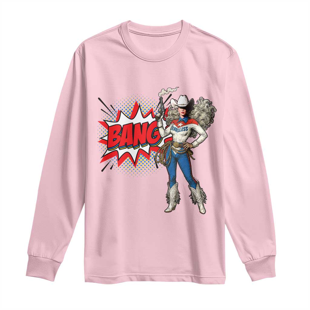 Funny Bang Cowgirl Long Sleeve Shirt Western Country Music Cowboy Rodeo - Wonder Print Shop