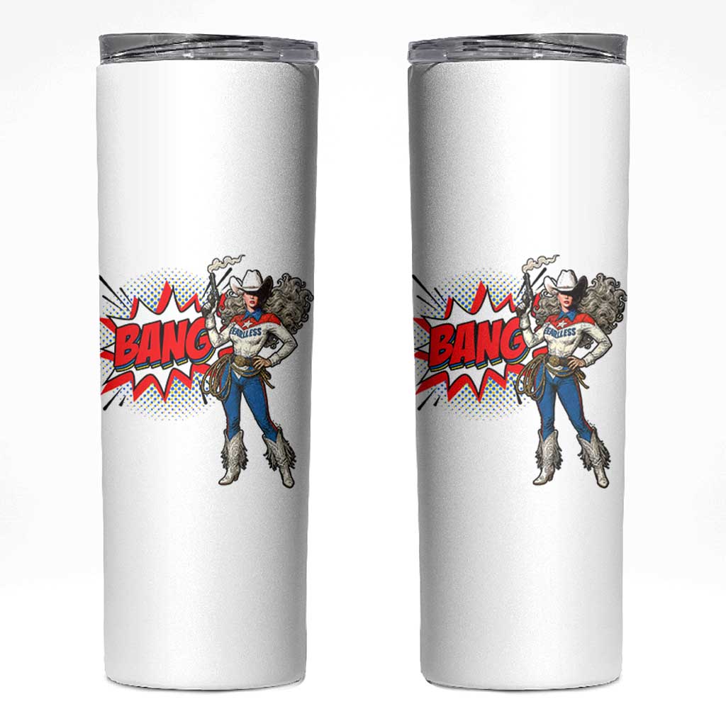 Funny Bang Cowgirl Skinny Tumbler Western Country Music Cowboy Rodeo