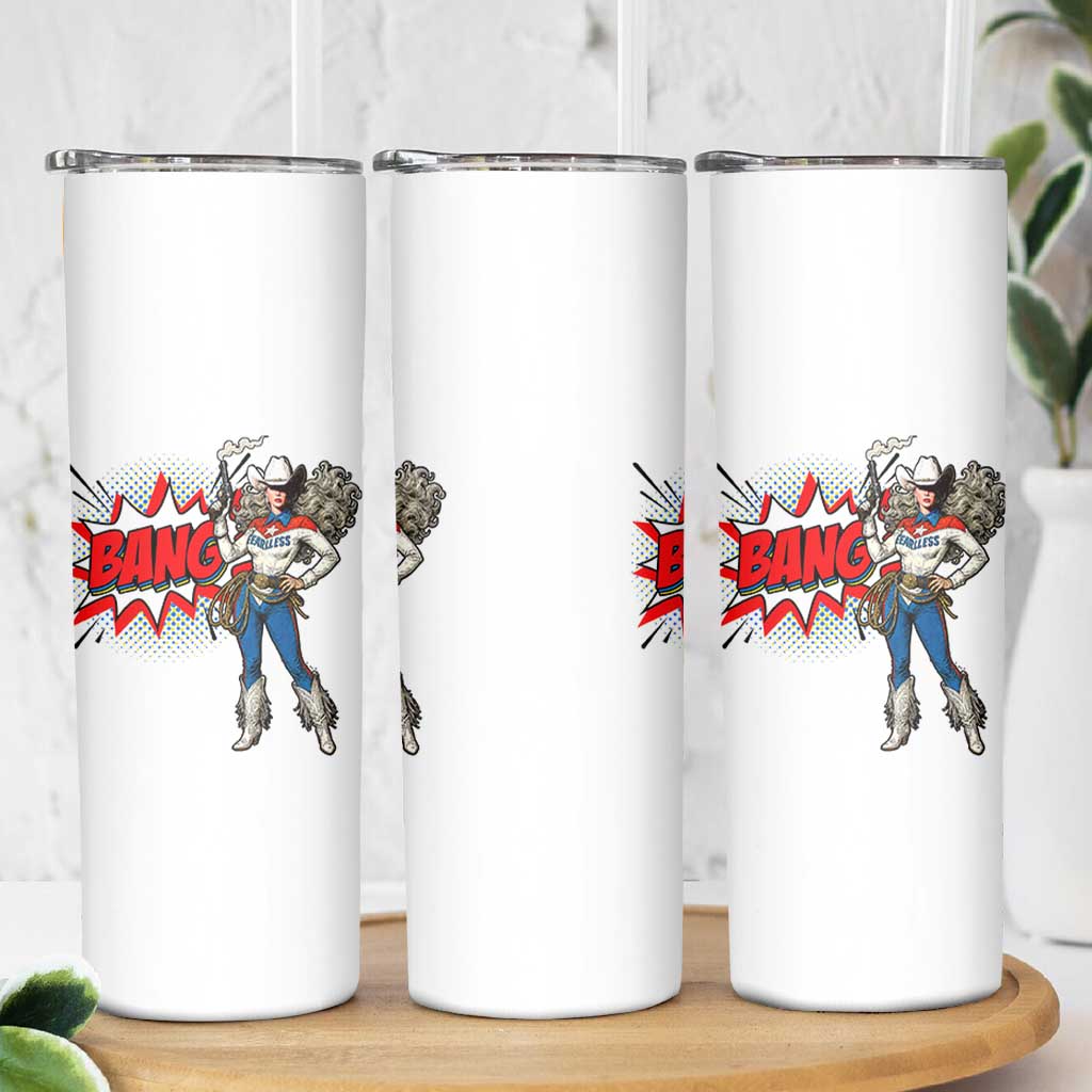Funny Bang Cowgirl Skinny Tumbler Western Country Music Cowboy Rodeo