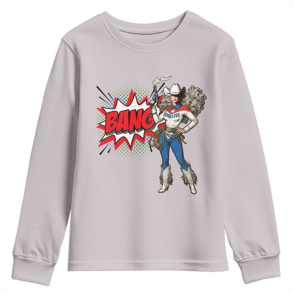 Funny Bang Cowgirl Youth Sweatshirt Western Country Music Cowboy Rodeo - Wonder Print Shop