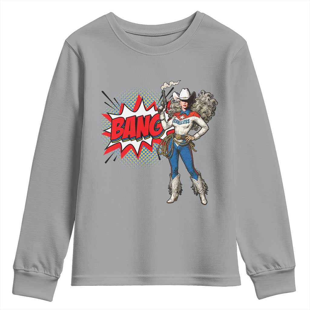 Funny Bang Cowgirl Youth Sweatshirt Western Country Music Cowboy Rodeo - Wonder Print Shop