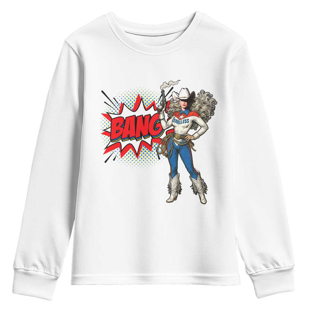 Funny Bang Cowgirl Youth Sweatshirt Western Country Music Cowboy Rodeo - Wonder Print Shop