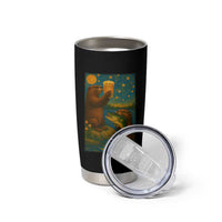 Funny Otter Drinking Beer Tumbler Cup Van Gogh Starry Night