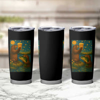 Funny Otter Drinking Beer Tumbler Cup Van Gogh Starry Night