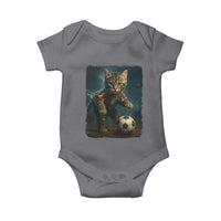 Funny Cat Soccer Ball Baby Onesie Cute Kitty Football Player Lover - Wonder Print Shop