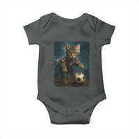 Funny Cat Soccer Ball Baby Onesie Cute Kitty Football Player Lover - Wonder Print Shop