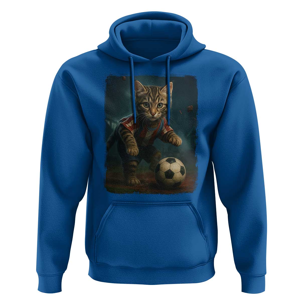 Funny Cat Soccer Ball Hoodie Cute Kitty Football Player Lover - Wonder Print Shop