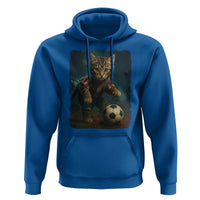 Funny Cat Soccer Ball Hoodie Cute Kitty Football Player Lover - Wonder Print Shop