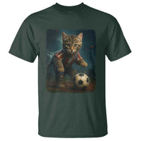 Funny Cat Soccer Ball T Shirt Cute Kitty Football Player Lover - Wonder Print Shop
