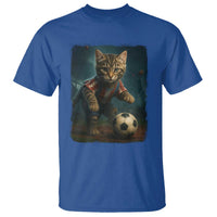Funny Cat Soccer Ball T Shirt Cute Kitty Football Player Lover - Wonder Print Shop