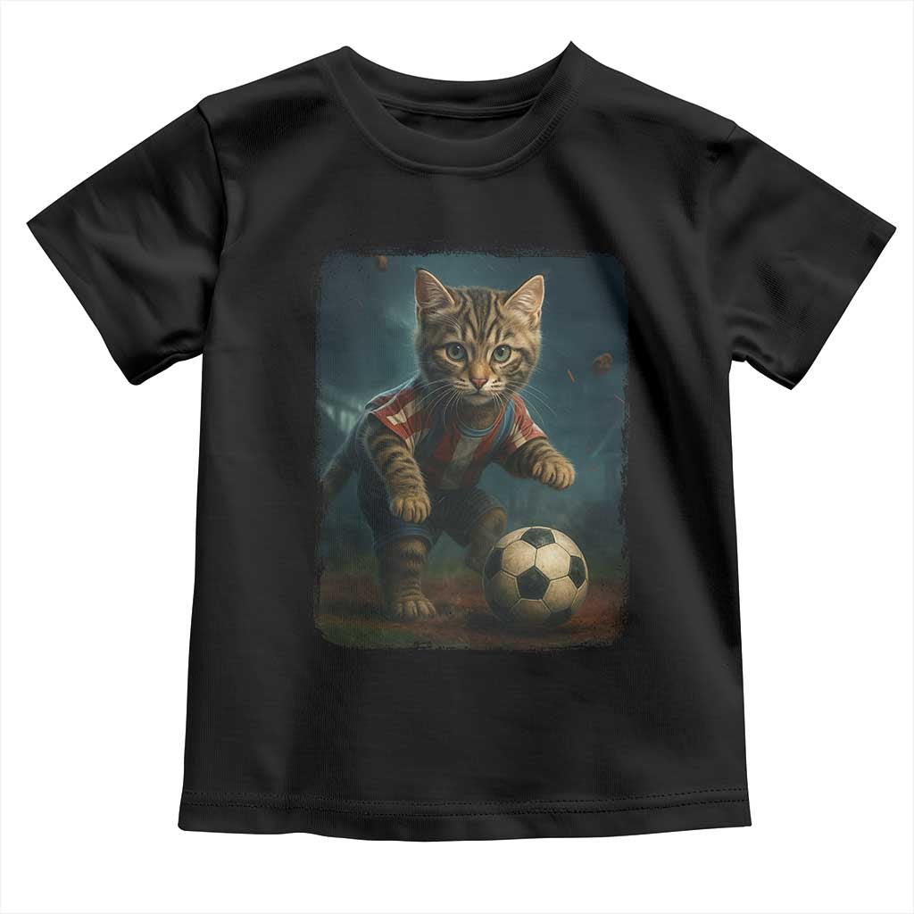 Funny Cat Soccer Ball Toddler T Shirt Cute Kitty Football Player Lover - Wonder Print Shop