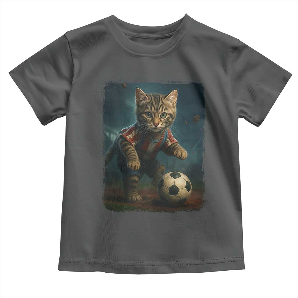 Funny Cat Soccer Ball Toddler T Shirt Cute Kitty Football Player Lover - Wonder Print Shop
