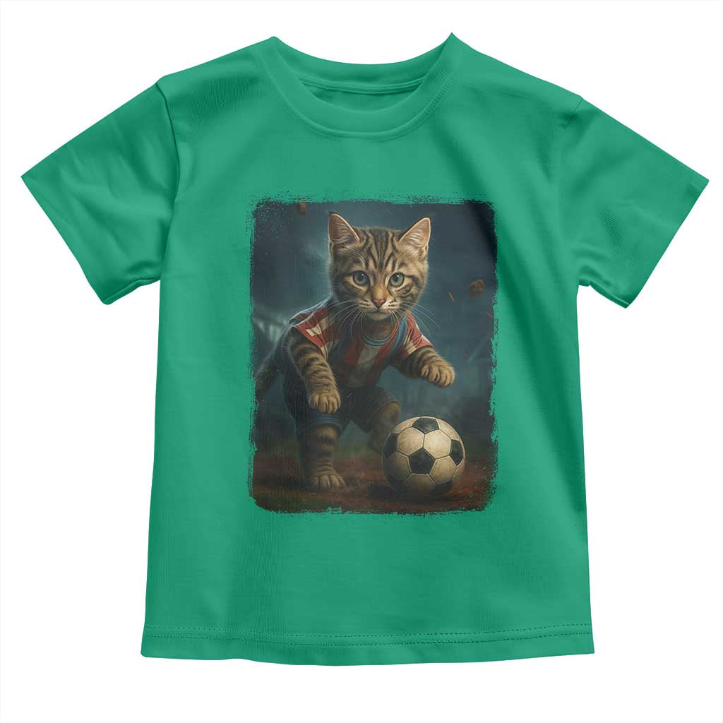 Funny Cat Soccer Ball Toddler T Shirt Cute Kitty Football Player Lover - Wonder Print Shop