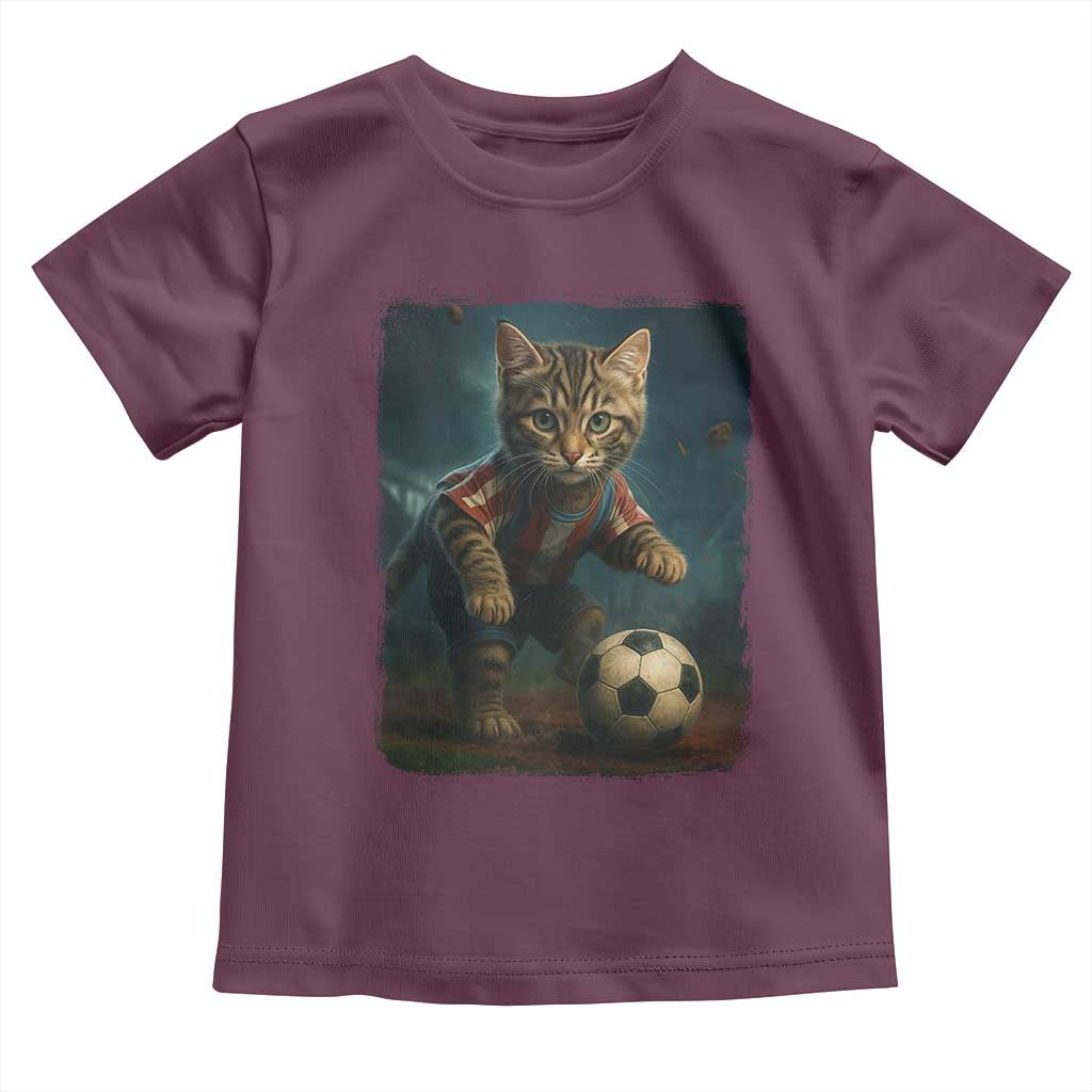 Funny Cat Soccer Ball Toddler T Shirt Cute Kitty Football Player Lover - Wonder Print Shop