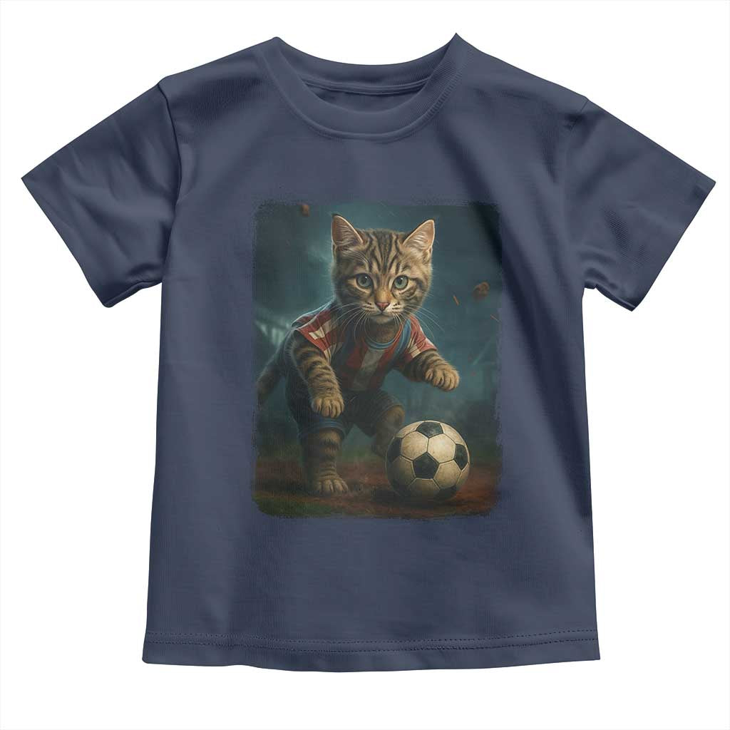 Funny Cat Soccer Ball Toddler T Shirt Cute Kitty Football Player Lover - Wonder Print Shop