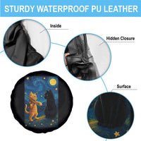 Cat Starry Night Spare Tire Cover Van Gogh Violin Kitty Lover - Wonder Print Shop