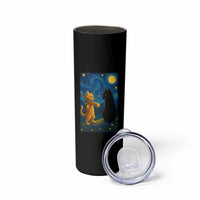 Cat Starry Night Skinny Tumbler Van Gogh Violin Kitty Lover