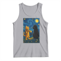 Cat Starry Night Tank Top Van Gogh Violin Kitty Lover - Wonder Print Shop