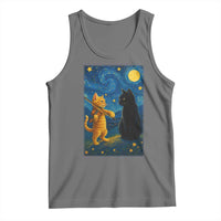 Cat Starry Night Tank Top Van Gogh Violin Kitty Lover - Wonder Print Shop