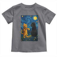 Cat Starry Night Toddler T Shirt Van Gogh Violin Kitty Lover - Wonder Print Shop