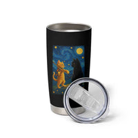 Cat Starry Night Tumbler Cup Van Gogh Violin Kitty Lover