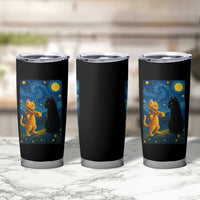 Cat Starry Night Tumbler Cup Van Gogh Violin Kitty Lover
