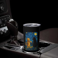 Cat Starry Night Tumbler Cup Van Gogh Violin Kitty Lover