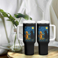 Cat Starry Night Tumbler With Handle Van Gogh Violin Kitty Lover