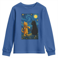 Cat Starry Night Youth Sweatshirt Van Gogh Violin Kitty Lover - Wonder Print Shop
