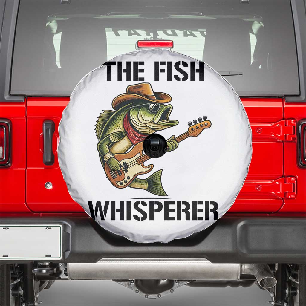 Funny Bass Fishing Spare Tire Cover The Fish Whisperer Fisherman Humor - Wonder Print Shop